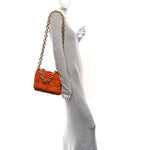 Suede Maxi Intrecciato Padded Chain Cassette Crossbody Bag Maple
