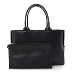 Nappa Maxi Intrecciato Small Arco Tote Navy