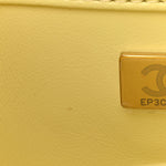 Lambskin Quilted Small Trendy CC Flap Dual Handle Bag Yellow