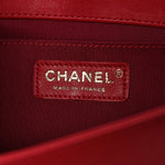 Lambskin Quilted Medium Boy Flap Red