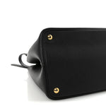 Saffiano Cuir Large Double Bag Black Fuoco