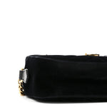 Velvet Matelasse Marquise Crystals Mini GG Marmont Chain Shoulder Bag Black