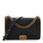 Caviar Quilted New Medium Boy Flap Black