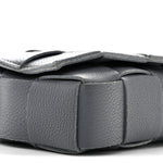 Grained Calfskin Maxi Intrecciato Cassette Crossbody Bag Thunder