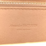 Calfskin Crocodile Embossed Knuckle Flat Clutch Black Gold