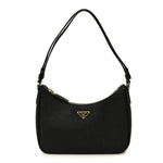 Saffiano Lux Mini Re-Edition Shoulder Bag Black