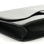Ultra Matte Calfskin Saddle Chain Pouch Black