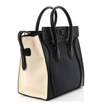 Velluto Calfskin Mini Tri-Color Luggage Navy