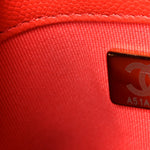 Caviar Quilted CC Melody Single Flap Orange