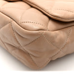 Lambskin Quilted Large CC Funky Town Flap Beige