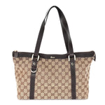 Monogram Medium Abbey Tote Dark Brown