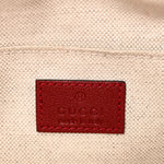 Sakai Be Green Calfskin Diagonal Stitched Small Blondie Shoulder Bag Rosso