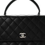 Caviar Quilted Jumbo Kelly Flap Black