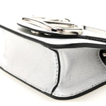 Laminated Calfskin Vlogo Micro Loco Shoulder Bag Silver