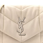 Lambskin Quilted Toy Loulou Puffer Monogram Chain Satchel Crema Soft