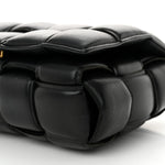 Nappa Maxi Intreccio Padded Cassette Crossbody Bag Black
