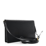Grained Calfskin Saddle Pouch Bag Black