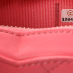 Lambskin Quilted CC In Love Heart Waist Belt Bag With Chain Pink