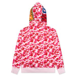 Abc Camo Shark Full Zip Hoodie - Pink