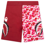Abc Camo Side Shark Sweat Shorts - Pink