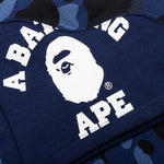 Color Camo Cutting Sweat Shorts - Navy