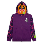 Color Camo Panda Full Zip Hoodie - Purple