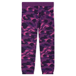 Color Camo Wide Fit Sweat Pants - Purple
