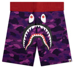 Crazy Camo Shark Sweat Shorts - Purple