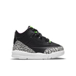 Air Jordan 3 Retro SE (TD) 'Electric Green' - Black/Violet Shock