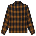 Brushed Flannel Shirt Jacket - Orange Multi