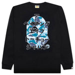 Abc Camo Japanese Letters L/S Tee - Black/Blue