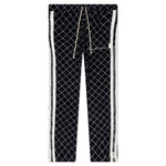 Abc. Diamond Chain Stitch Quilted Wool Zipper Breakaway Pants - Navy