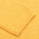 Crew Neck Knitted Sweater - Yellow