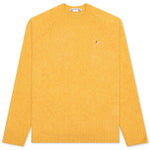 Crew Neck Knitted Sweater - Yellow