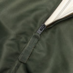 Satin Bomber Jacket - Olive Green