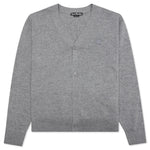 Wool Knit Cardigan - Grey Melange