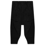 Encapsulated Nylon Ultrawide Drawcord Cargo Trouser - Black