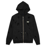 Mask Hoodie Zip-Up - Black