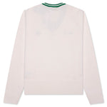 Women's Adidas x Sporty & Rich V-Neck Sweater - Off White/Night Navy