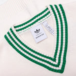 Women's Adidas x Sporty & Rich V-Neck Sweater - Off White/Night Navy