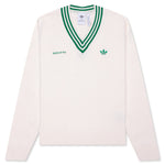 Women's Adidas x Sporty & Rich V-Neck Sweater - Off White/Night Navy