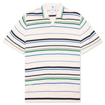 Adidas x Wales Bonner Knit Polo - Wonder White/Green/Blue Bird