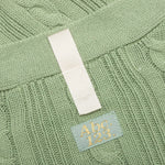 Cableknit Cardigan-Aventurine Green