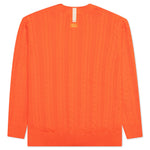 Cableknit Cardigan - Carnelian Orange
