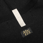 Fleece Crewneck with Waffle - Anthracite Black