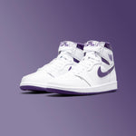 Women's Air Jordan 1 Retro Hi - White/Court Purple