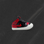 Air Jordan 1 Infant 'Patent Bred' - Black/Varsity Red
