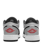 Air Jordan 1 Low SE (GS) - White/Fire Red/Black/Matte Silver