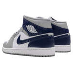 Air Jordan 1 Mid - White/Midnight Navy/Wolf Grey