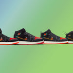 Air Jordan 1 Mid SE (PS) "Siempre Familia" - Black/Chile Red